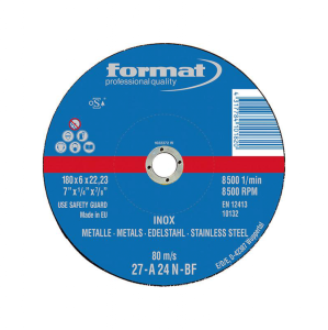 FORMAT 80410115 Taşlama taşı INOX 115 x 6 mm bombeli