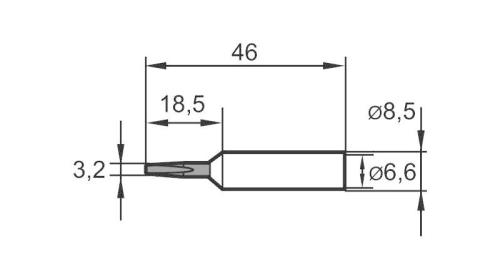 ERSA 0832EDLF/SB Yedek havya ucu - Tip ED LF