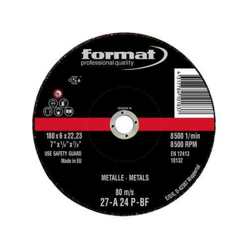 FORMAT 80270115 Taşlama taşı Çelik, Döküm 115 x 6 mm bombeli